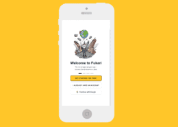 Stunning mobile app interface for Fukari, a preppers' peace of mind app for disaster plans on smartphones.